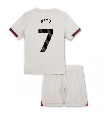 Chelsea Pedro Neto #7 Udebanetrøje Børn 2025-26 Kortærmet (+ Korte bukser)